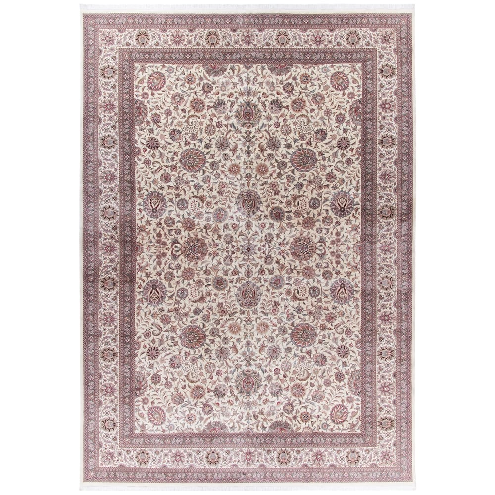 SAFAVIEH Couture Hand-Knotted Royal Kerman Mandita Ivory / Red