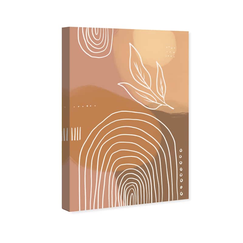 Wynwood Studio Canvas Abstract Feeling Sunny Brown and Light Brown Modern & Contemporary Wall Art Canvas Print
