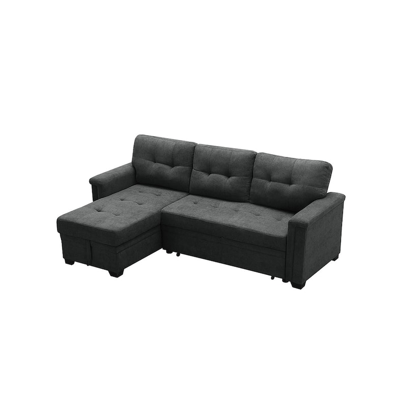 Reversible Sleeper Sectional Sofa with Storage Chaise, USB Charging Ports and Pocket