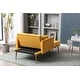 preview thumbnail 14 of 64, Velvet Upholstered Tufted Living Room Sleeper Sofa Chair With Rose Golden feet