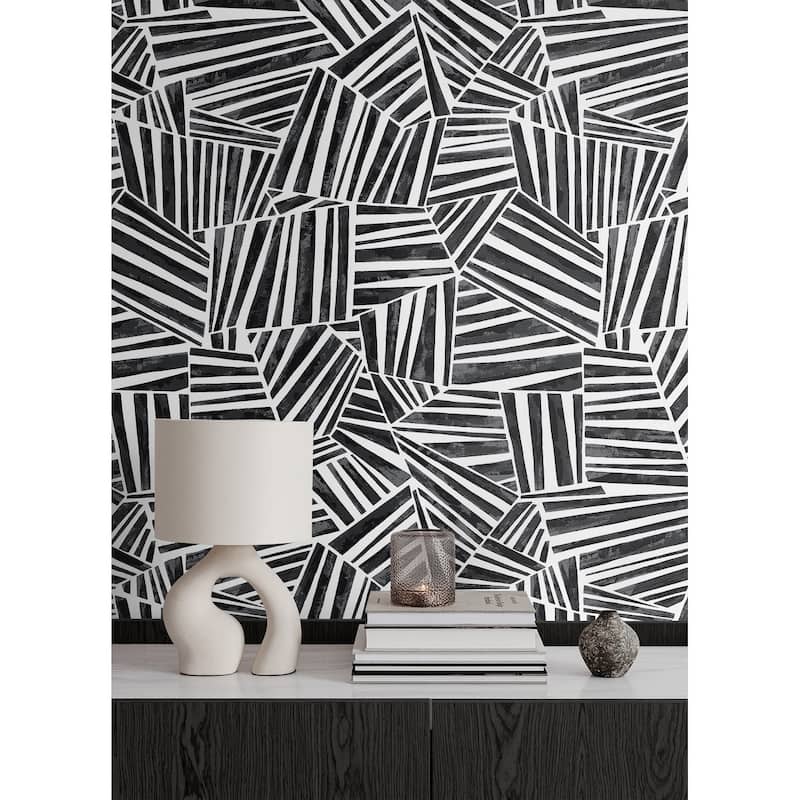 Seabrook Designs Alpi Geometric Non-Woven Unpasted Wallpaper