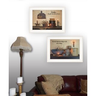 TrendyDecor4U Farmhouse "Family Forever" Framed Print Wall Art by Susie ...