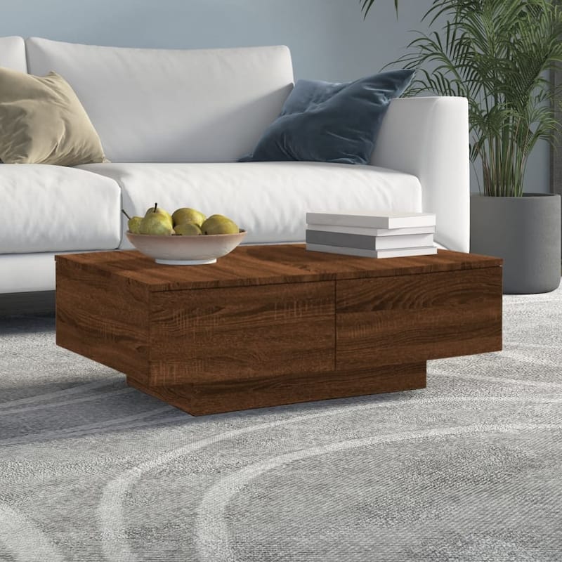 vidaXL Coffee Table Accent Side End Sofa Table for Living Room Engineered Wood - 35.4" x 23.6" x 12.2"