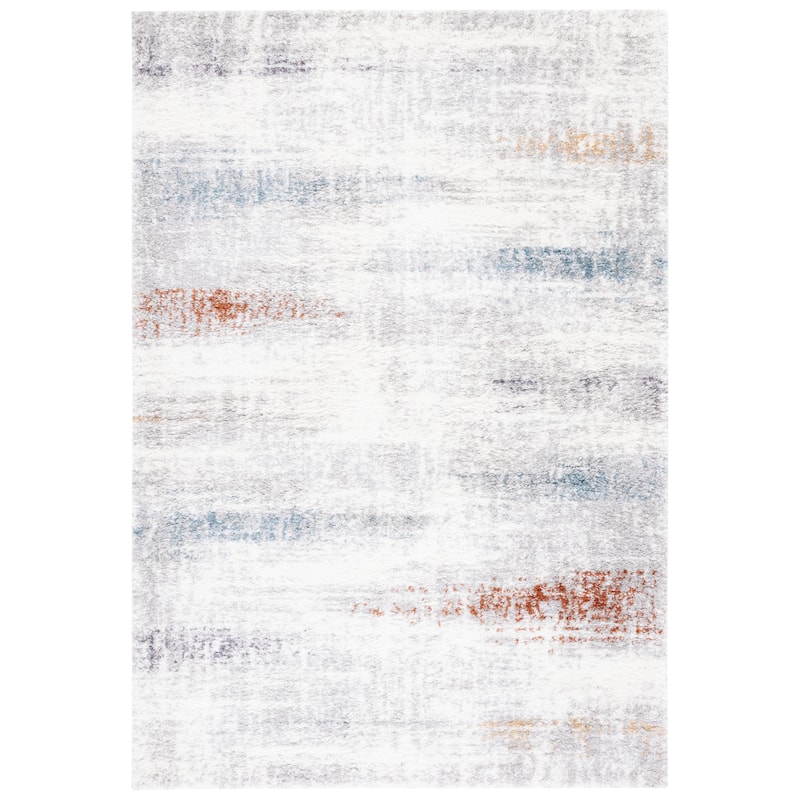 SAFAVIEH Berber Shag Feruza Rug - 9' x 12' - Blue Rust/Ivory