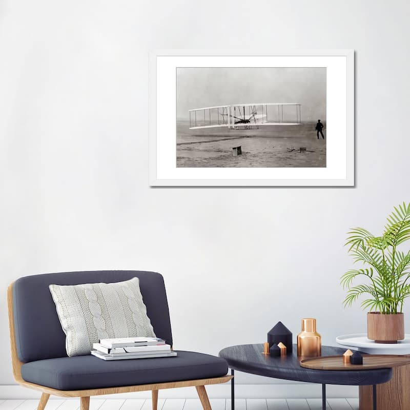 iCanvas "1903 Wright Brothers' Plane Taking Off At Kitty Hawk North Carolina USA" by Vintage Images