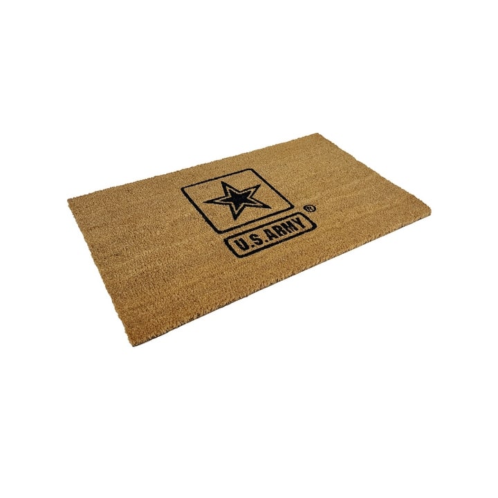 US Army Themed Coir Welcome Mat - 18" x 30"