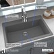 preview thumbnail 50 of 52, Karran Top Mount 33 in. Large Single Bowl Quartz Workstation Kitchen Sink