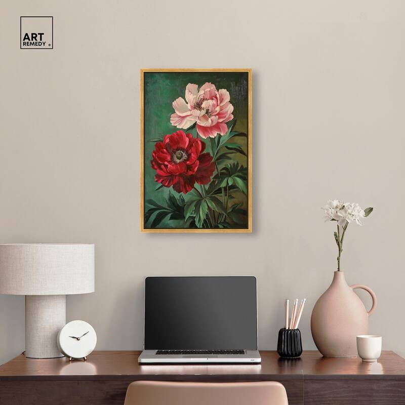 Symphony of Peonies Canvas by Art Remedy