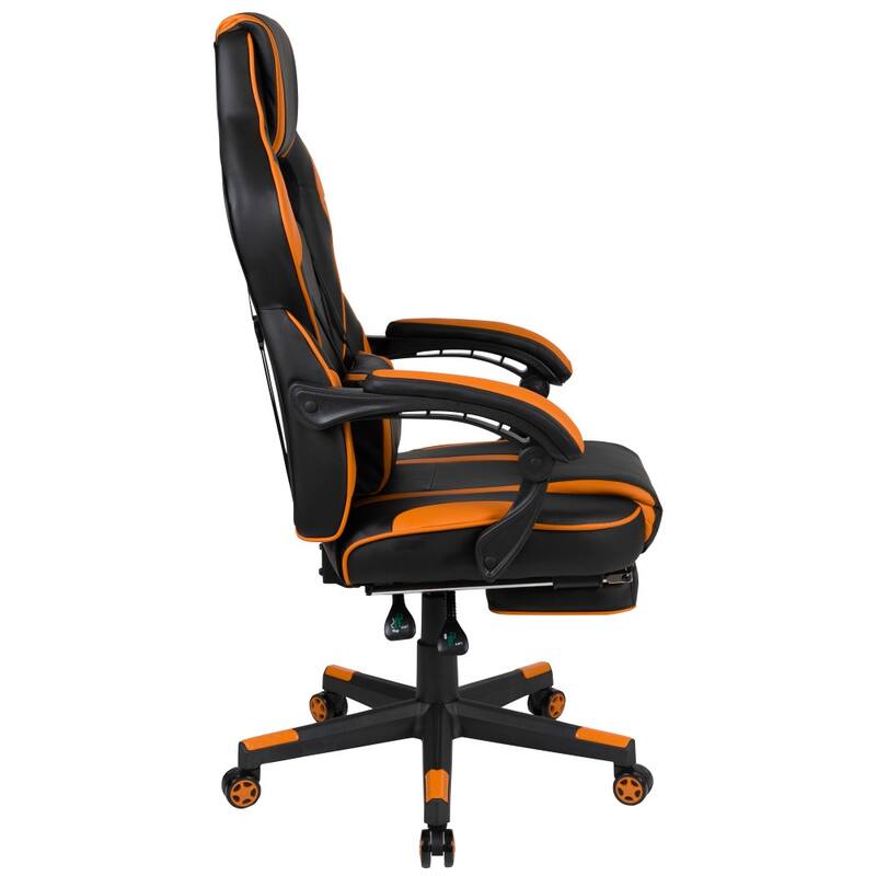 Ergonomic Gaming Chair -Recline Back/Arms, Footrest, Massaging Lumbar
