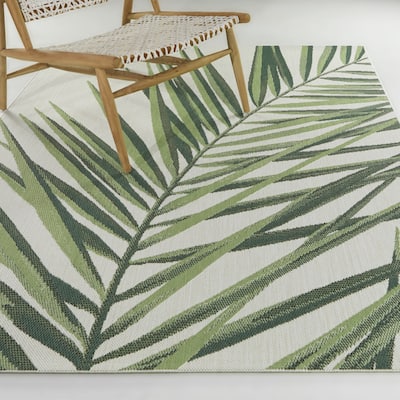 Emi Palm Leaves Indoor/Outdoor Area Rug