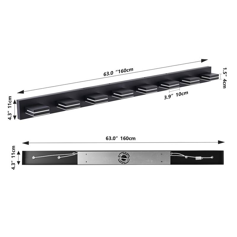 Modern LED Vanity Light, 8-Lights Wall Sconce for Bathroom and Mirror, Sleek Minimalist Design, Energy-Efficient