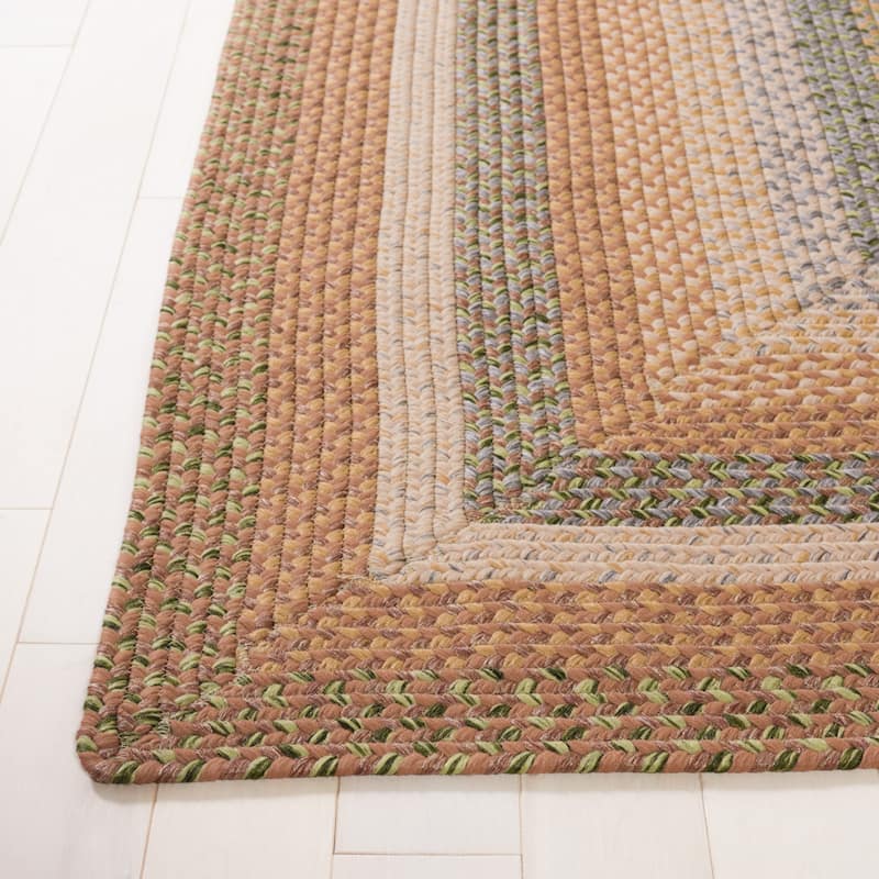 SAFAVIEH Handmade Braided Jivitza Country Rug - 2'6" x 5' - Tan/Multi