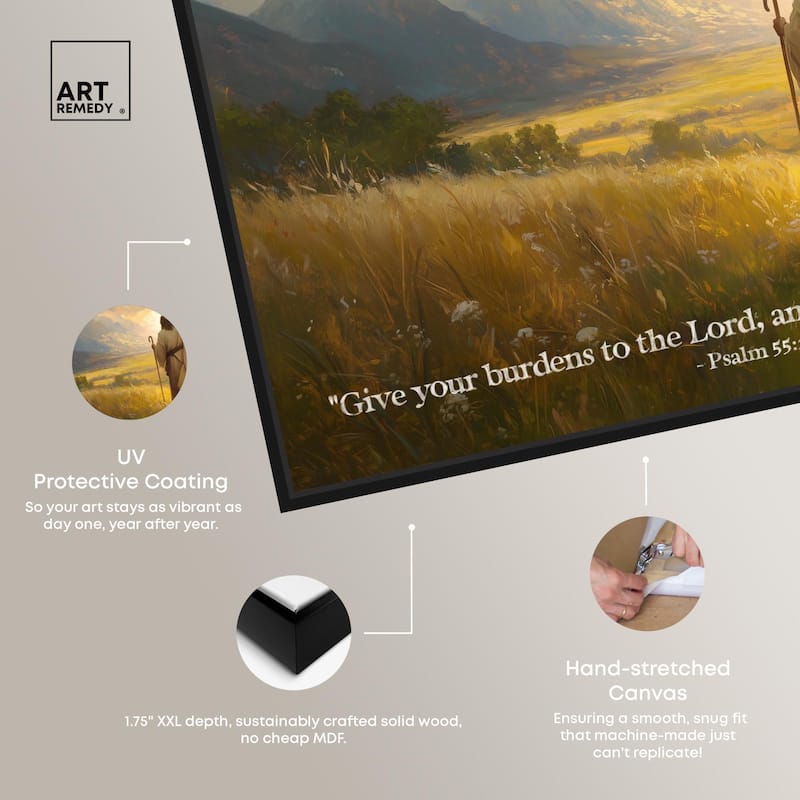 Give Your Burdens Canvas by Art Remedy