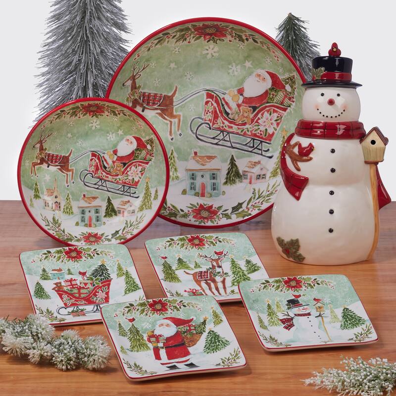 Certified International Joy of Christmas 16 Piece Dinnerware Set, Service for 4