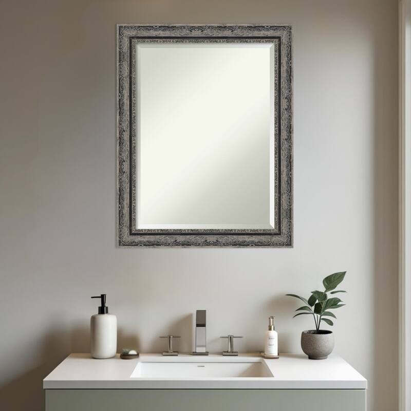 Filigree Beveled Framed Bathroom Vanity Wall Mirror