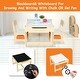 preview thumbnail 3 of 12, 3 Piece Multi-Functional Children's Wooden Table and Chair Set with Two Storage Bags - (24.21 x 24.21 x 18.90)" (L x W x H).