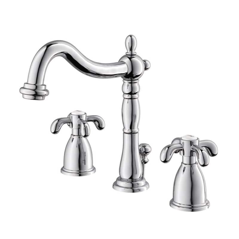 Kingston Brass French Country Centerset Bathroom Faucet - Free Pop Up - Polished Chrome