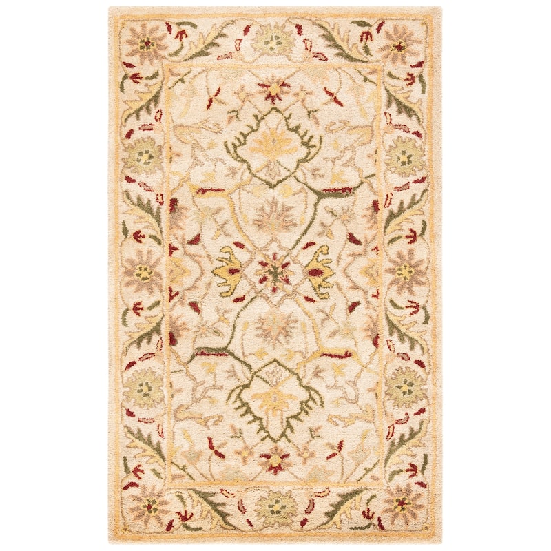 SAFAVIEH Handmade Antiquity Loana Traditional Oriental Wool Rug - 3' x 5' - Ivory