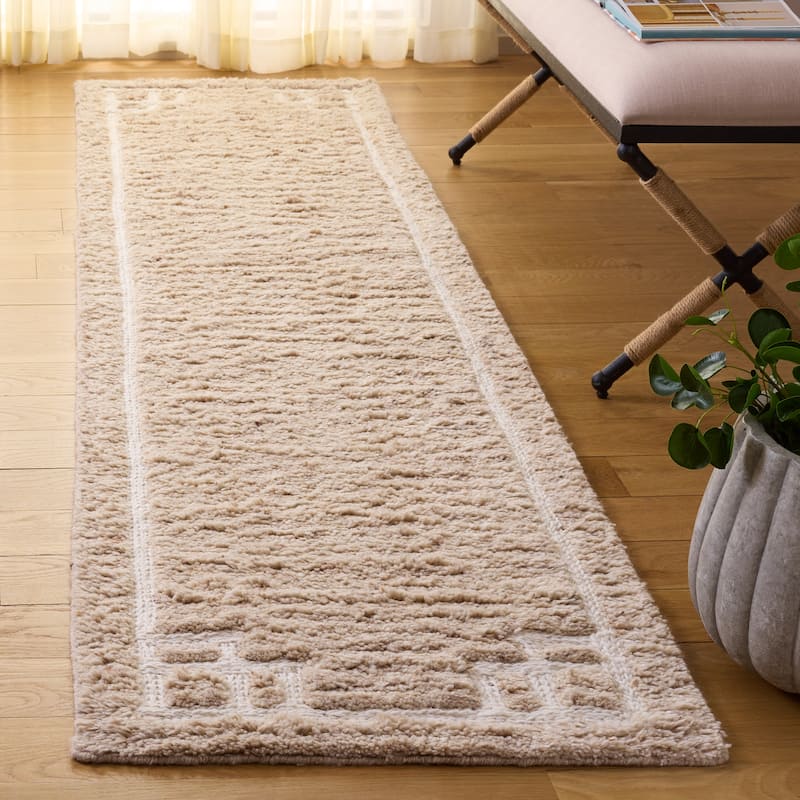 SAFAVIEH Handmade Casablanca Shag Solen Wool Rug