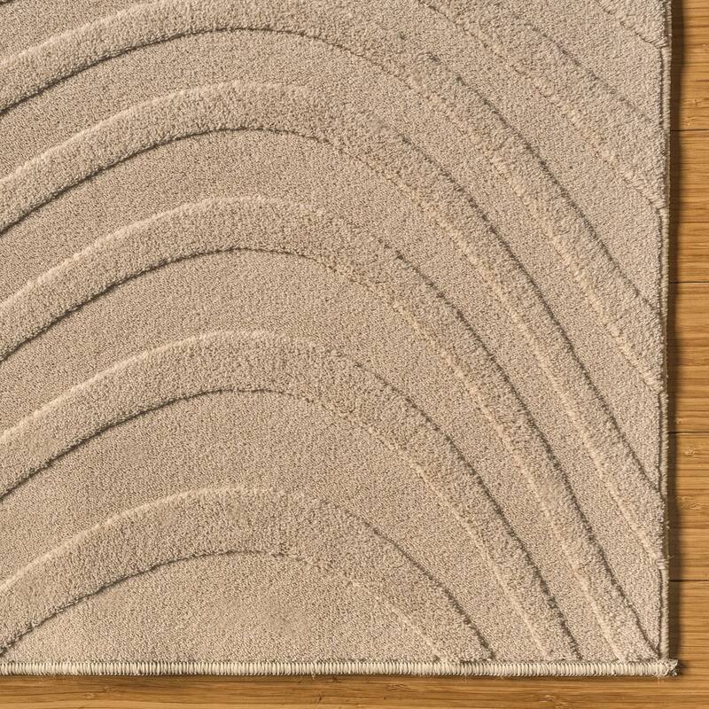 Gertmenian Vida Lomira Soft Polyester High-Low Carved Non-Slip Shag Indoor Area Rug