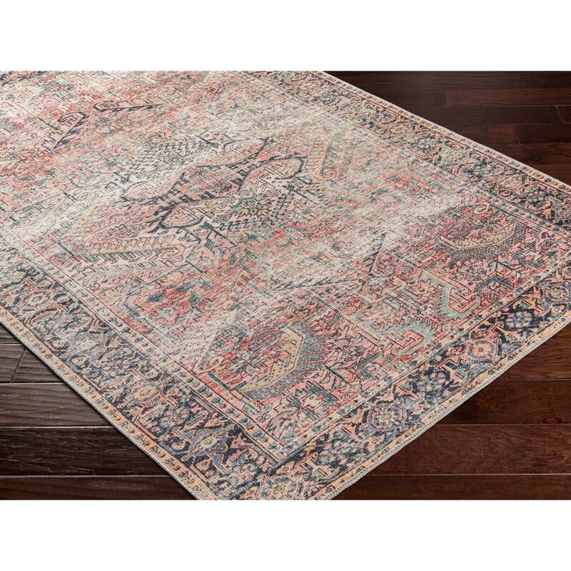 Livabliss Idir Traditional Medallion Machine Washable Area Rug