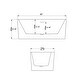 preview thumbnail 11 of 14, Acrylic Freestanding Flat Bottom Soaking Bathtub in White
