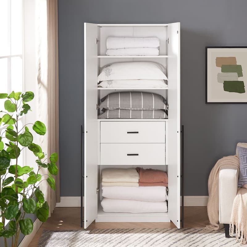 Manhattan Comfort Lee Modern 1.0 Freestanding Wardrobe Closet Armoire