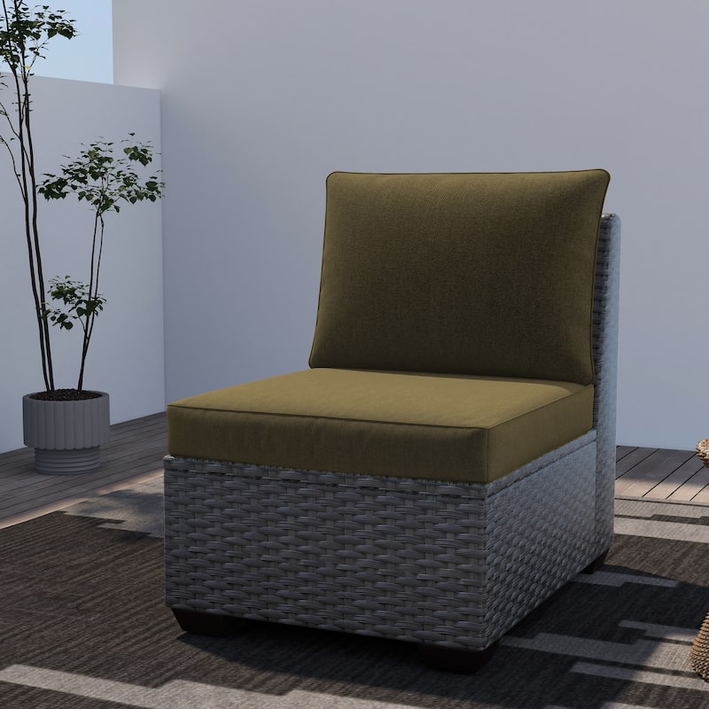 Sunbrella Fabric Outdoor Chair Seat Cushion Set