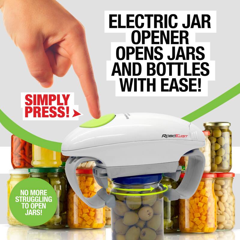 Robo Twist Electric Jar Opener Automatic Hands-Free Kitchen Gadget