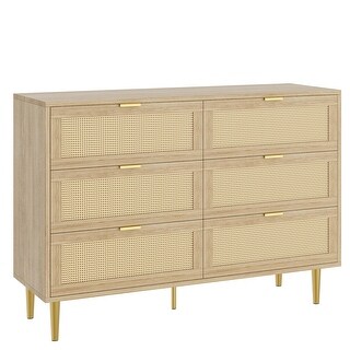 Rattan 6 Drawer Dresser - Bed Bath & Beyond - 43800464