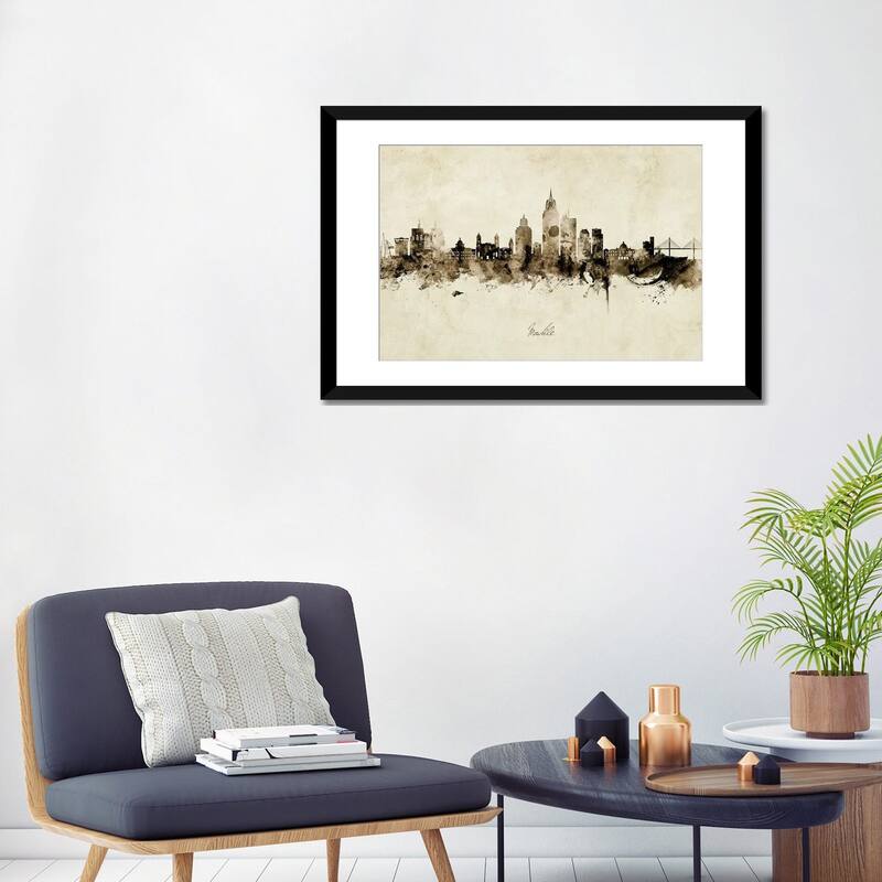 iCanvas "Mobile Alabama Skyline Vintage" by Michael Tompsett