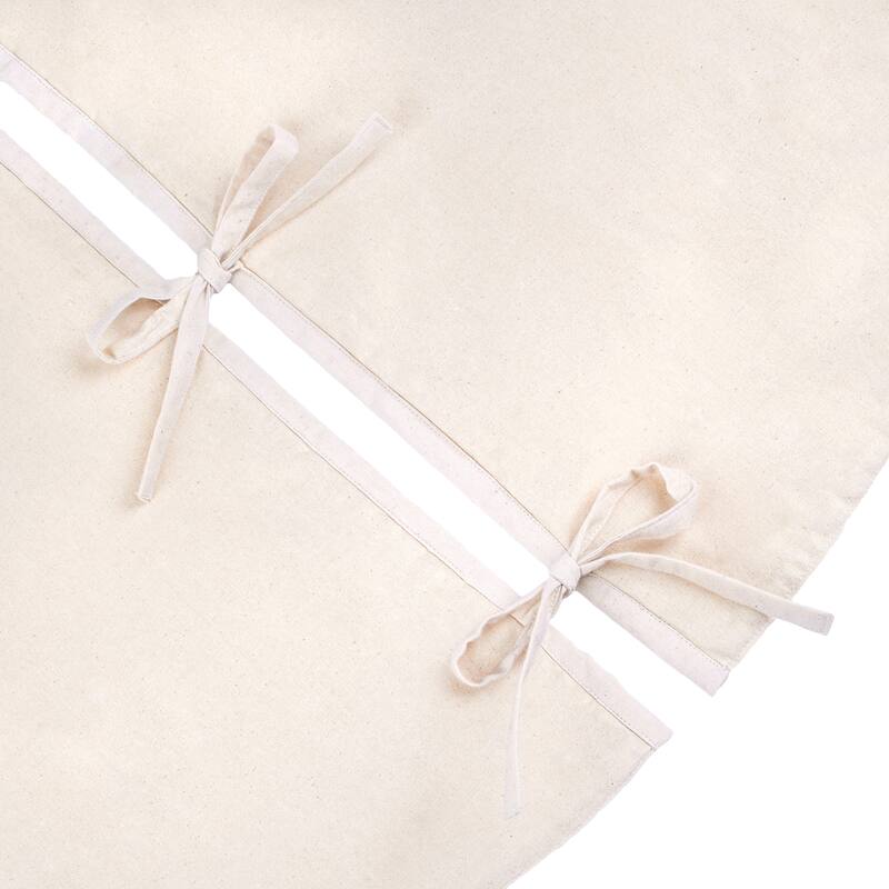 National Tree Company 52 in. HGTV Home Collection Fringe Detail Tree Skirt, Off White - 52 in