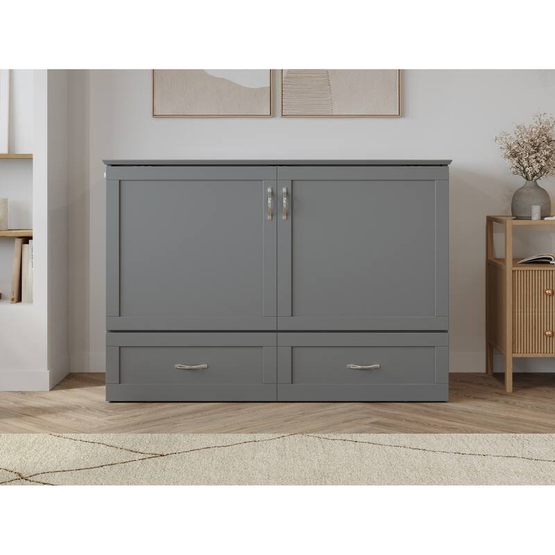 Hamilton Murphy Bed Chest with Storage Drawer and Built-In Charger