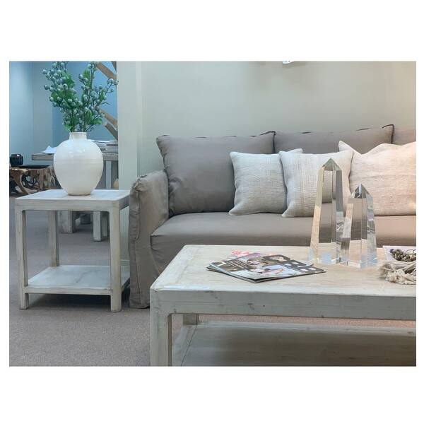 Large Side Table W Round Legs 24 Inch Tall Antique Off White Overstock 31576320 Skovby sm232 coffee table walnut now €669.00 was €779.00.