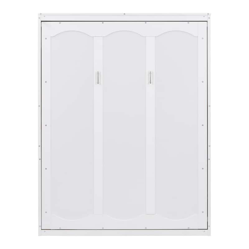 Queen Size Murphy Bed Wall Bed with Shelves