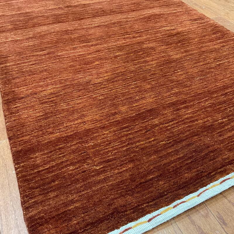 HERAT ORIENTAL Handmade Rust Gabbeh Wool Rug - 3' x 6'