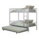 preview thumbnail 8 of 12, Furniture of America Arlay Modern 2-Piece Twin over Twin Metal Bunk Bed with Trundle Set