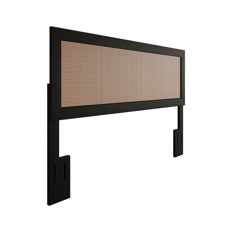CraftPorch Chic Wooden Panel Headboard - Black - Queen