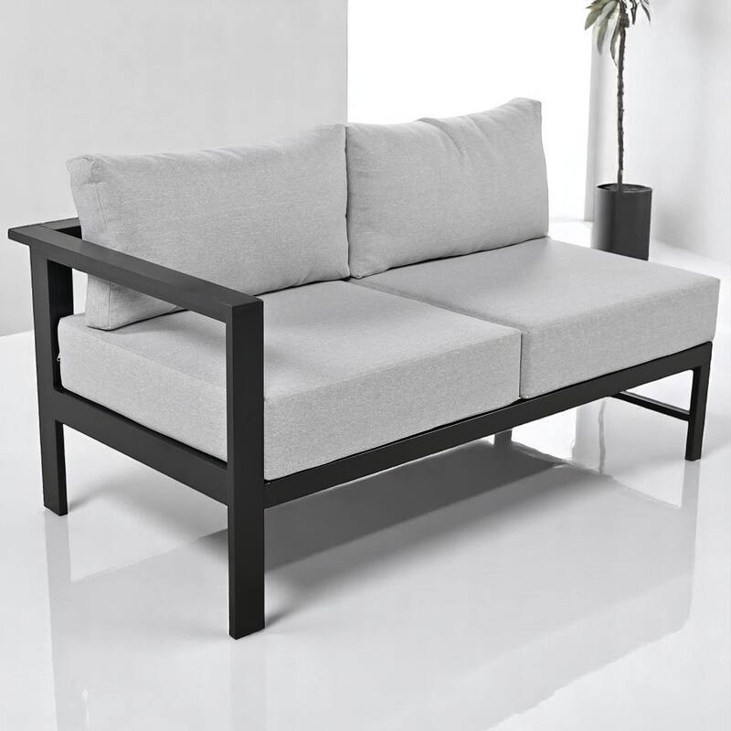 Outdoor U-Shaped Patio Sofa Set with Cushions, Modern Modular Conversation Set for Garden, Deck, Backyard,7-Piece Seating Set