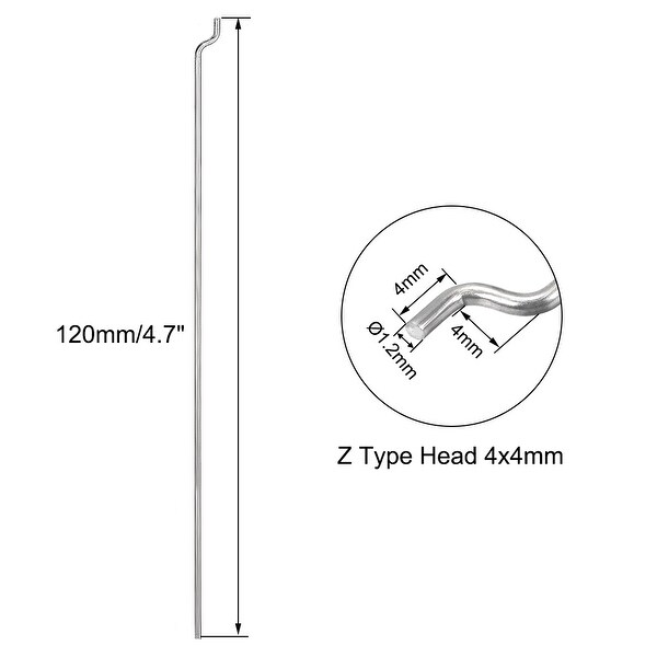 2mm x 100mm 304 Stainless Steel Solid Round Rod for DIY Craft 10pcs