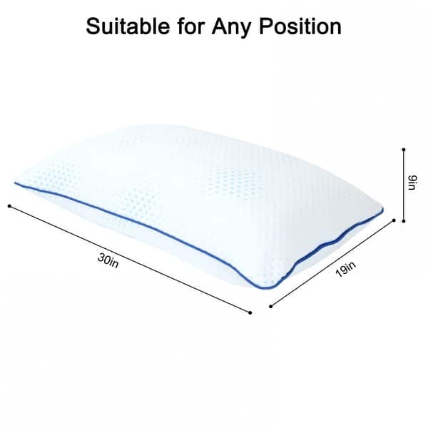 Shredded Memory Foam Pillows Adjustable Loft Sleeping Pillow N/A