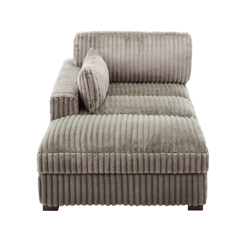 Oversized L-Shape Upholstered Chaise Lounge Sofa Couch