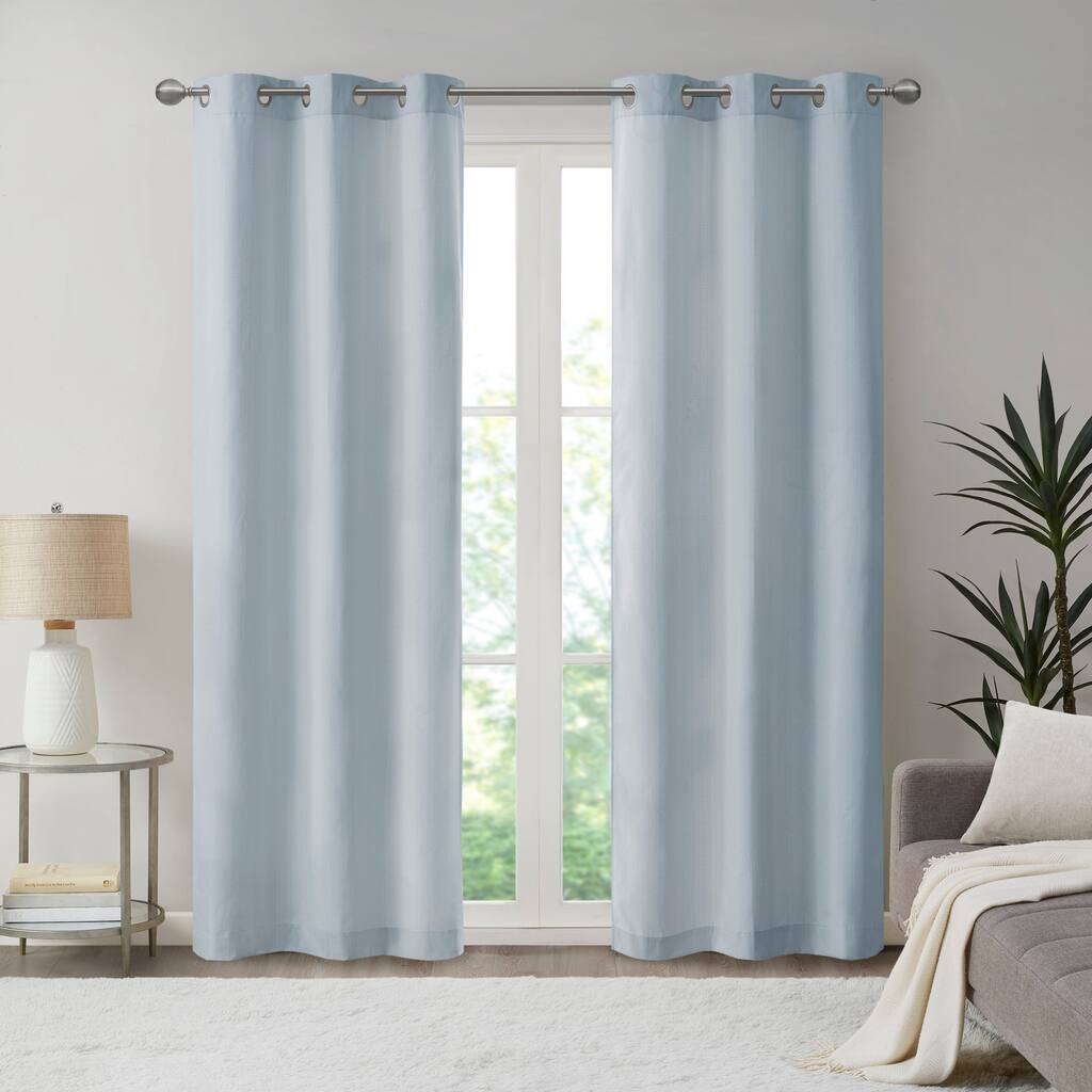Madison Park Colm Basketweave Room Darkening Curtain Panel Pair