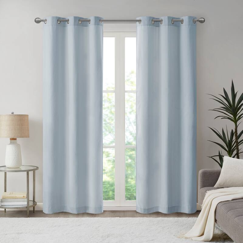 Madison Park Colm Basketweave Room Darkening Curtain Panel Pair