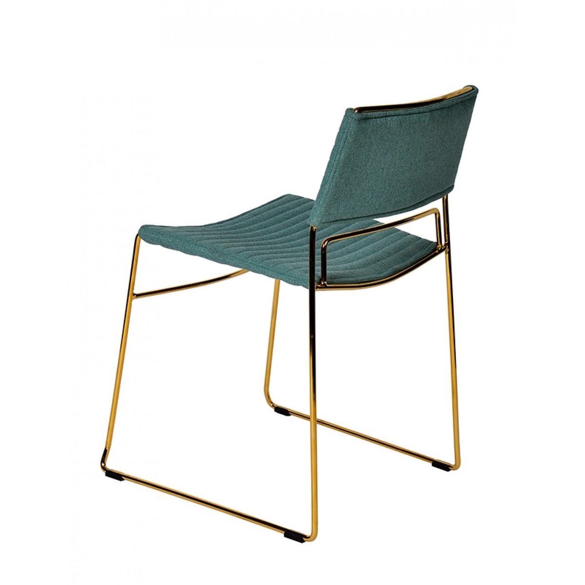 Modrest Swain Modern Green Fabric Gold Dining Chair Set Of 2 Overstock 28917362