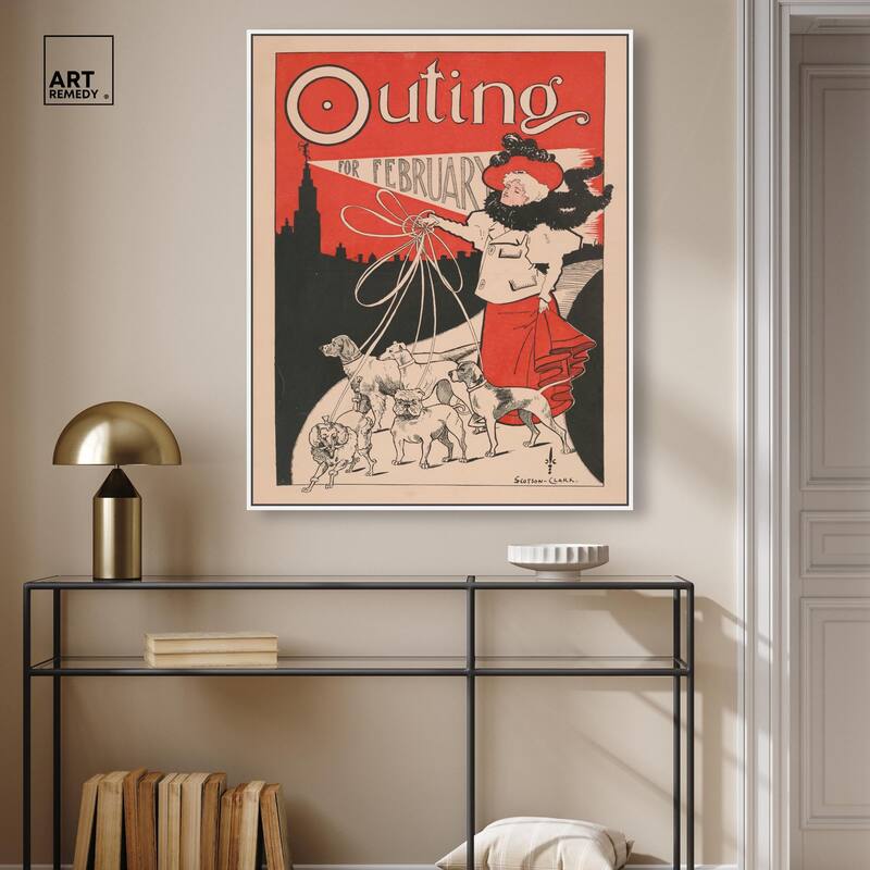 Outing for February 1896 Canvas by Art Remedy