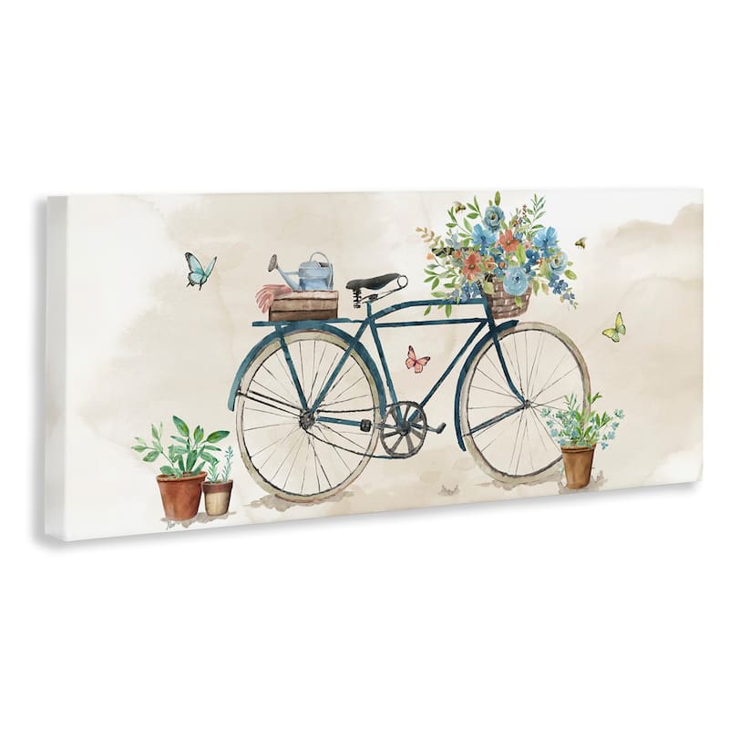 Stupell Garden Bicycle & Florals Canvas Wall Art Design By Nan