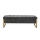 preview thumbnail 39 of 53, Alina Modern Upholstered Flip Top Storage Bench with Metal Legs by HULALA HOME