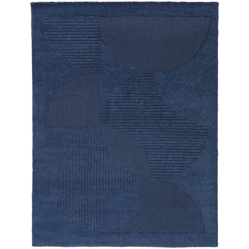 Ascalon Modern Geometric Area Rug - 7' 10" x 10' - Blue