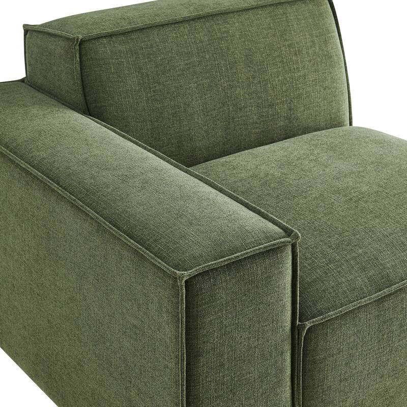 Restore Performance Fabric Upholstered Left-Facing Modular Lounge Chair